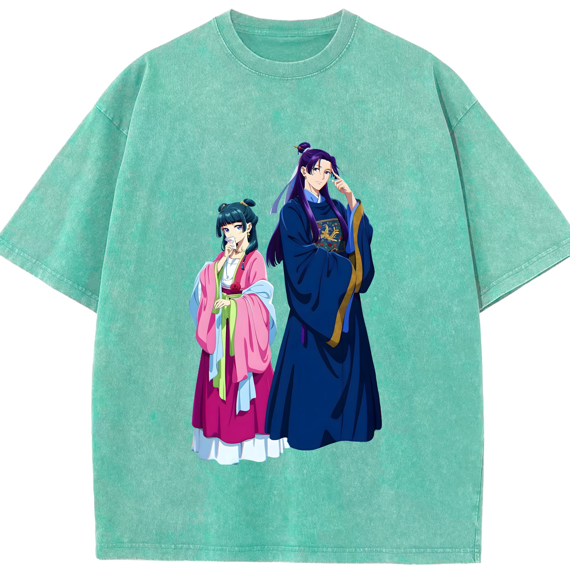 （画像用） 薬屋のひとりごと The Apothecary Diaries 綿100% ヴィンテージ風 半袖Tシャツ（フロントプリント）